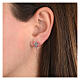 Agios earrings of 925 silver, cross of white rhinestones s2