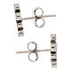 Agios earrings of 925 silver, cross of white rhinestones s3