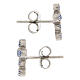 Orecchini argento croci zirconi blu Agios s3