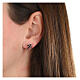 Agios earrings of 925 silver, cross of black rhinestones s2