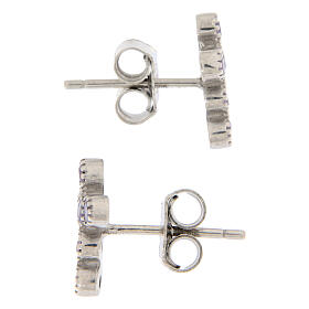 Pendientes plata cruces zircones violeta Agios