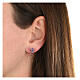 Boucles d'oreilles argent croix zircons violets Agios s2