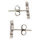 Boucles d'oreilles argent croix zircons violets Agios s3