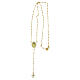 Gold plated rosary with Miraculous Medal, rhinestones and 925 silver, Agios s3