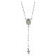 Agios rosary with Miraculous Medal, rhinestones and 925 silver s3