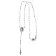 Agios rosary with Miraculous Medal, rhinestones and 925 silver s4