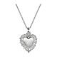 925 Rhodium-Plated Sterling Silver Maxi Charm Necklace Sacred Heart AMEN s1