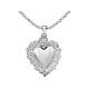 Collana AMEN charm Sacro Cuore 4x3 cm argento rodiato s2