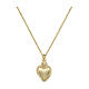 Halskette mit Heiligstem Herz 2x1 cm AMEN aus 925er vergoldetem Silber s1