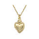 Halskette mit Heiligstem Herz 2x1 cm AMEN aus 925er vergoldetem Silber s2