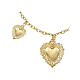Collana dorata AMEN Sacro Cuore multi charm argento 925 s2