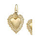 Earrings AMEN Sacred Heart golden 4x3 cm 925 silver s2