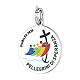 Charm pendente Giubileo 2025 acciaio ipoallergenico smaltato 20 mm s1