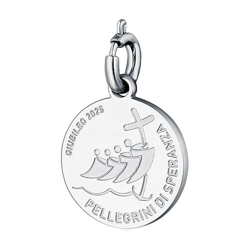 Charm Giubileo 2025 acciaio inossidabile inciso 15 mm 1