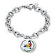 Bracelet with Jubilee 2025 medal, enamelled steel s1