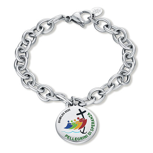 Bracciale catena Giubileo 2025 acciaio smaltato 1