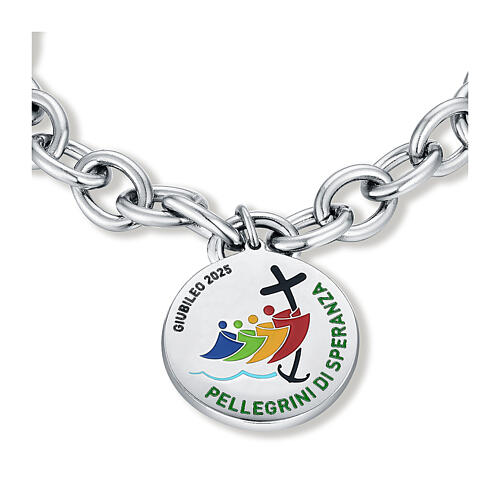 Bracciale catena Giubileo 2025 acciaio smaltato 2