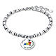 Bracciale Giubileo 2025 acciaio ipoallergenico ematite rodiata s1