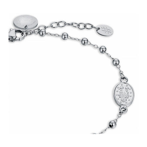 Bracelet chapelet Jubilé 2025 Médaille Miraculeuse acier 2