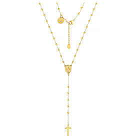 Golden rosary of Jubilee 2025, stainless steel, Miraculous Medal