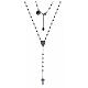 Rosary of Jubilee 2025, black steel, Miraculous Medal and 0.08 in beads s1