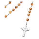 Jubilee 2025 wooden rosary, 8 mm beads, steel cross s2