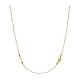 AMEN rosary choker with pearly crystal beads, gold plated 925 silver s1