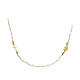 Collana girocollo AMEN grani perle cristallo argento 925 dorato s2