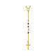 Rosario AMEN grani colorati 3 mm argento 925 dorato s2
