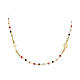 AMEN choker of 925 silver, 0.12 in multicoloured beads and Miraculous Medal s2