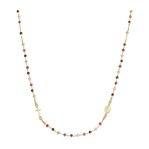 Girocollo AMEN argento 925 grani multicolore 3 mm Miracolosa 1