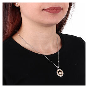 Collana Giubileo 2025 argento 925 dorato zirconi Agios