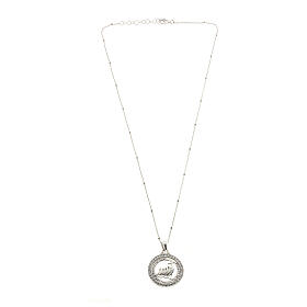 Jubilee 2025 necklace with white zircons 925 silver, Agios