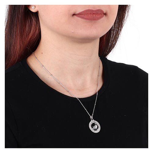 Jubilee 2025 necklace with white zircons 925 silver, Agios 2