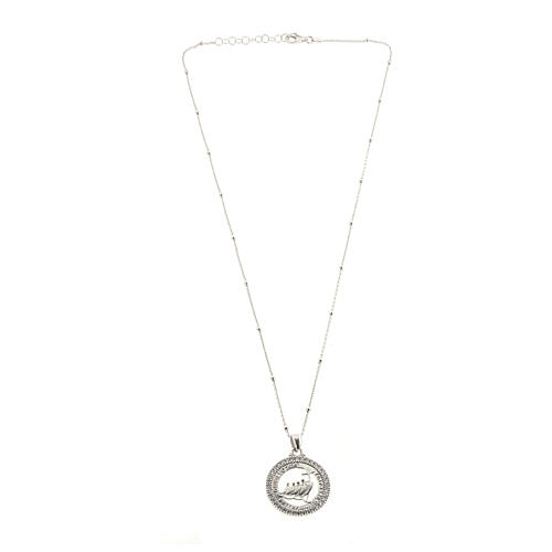 Jubilee 2025 necklace with white zircons 925 silver, Agios 4