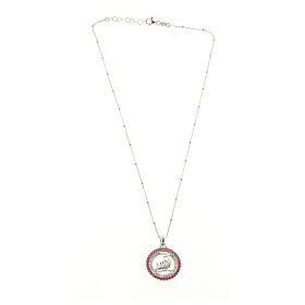 Jubilee 2025 necklace by Agios with red rhinestones, 925 silver