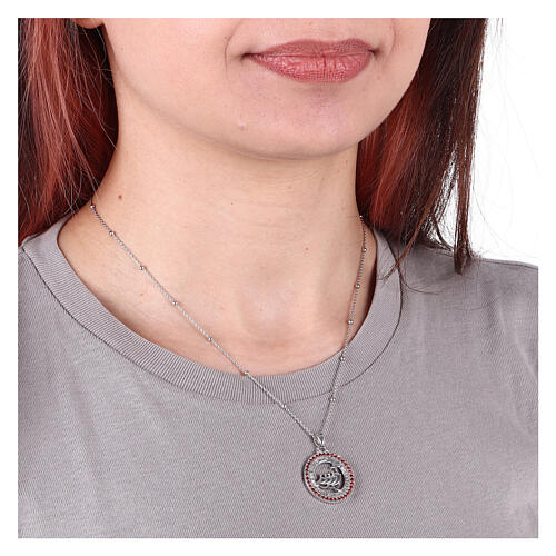 Jubilee 2025 necklace red zircon 925 silver, Agios 2