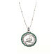 Necklace of Jubilee 2025 by Agios with green rhinestones, 925 silver s1