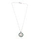 Necklace of Jubilee 2025 by Agios with green rhinestones, 925 silver s2