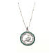 Collier Jubilé 2025 argent 925 zircons verts Agios s1