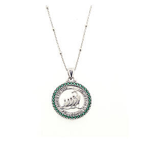 Collana Giubileo 2025 argento 925 zirconi verdi Agios