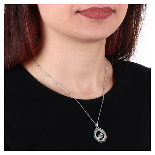 Jubilee 2025 necklace green zircon 925 silver, Agios 2