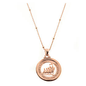 Jubilee 2025 necklace of rosé 925 silver, Agios Gioielli