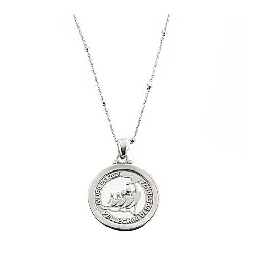Collana Giubileo argento 925 rodiato Agios 1