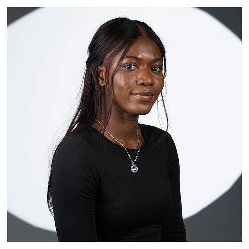 Necklace of Jubilee 2025, 925 silver and multicoloured crystals, Agios Gioielli 3