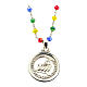 Necklace of Jubilee 2025, 925 silver and multicoloured crystals, Agios Gioielli s1