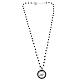 Jubilee 2025 choker with black rhinestones, 925 silver, Agios Gioielli s2