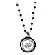 Jubilee 2025 choker with black rhinestones, 925 silver, Agios Gioielli s1