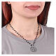 Jubilee 2025 choker with black rhinestones, 925 silver, Agios Gioielli s2