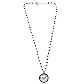 Jubilee 2025 necklace 925 silver black zircons, Agios